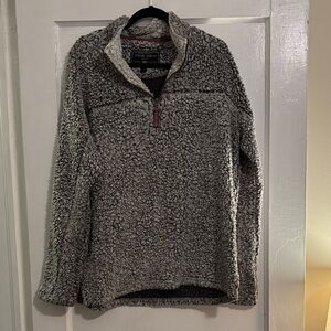 True Grit Charcoal Sherpa Quarter-Zip